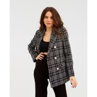 Пиджак твидовый двубортный MIST р. 44, черный - фото 809191326