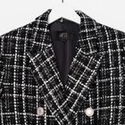 Пиджак твидовый двубортный MIST р. 44, черный - фото 809191332