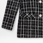 Пиджак твидовый двубортный MIST р. 46, черный 7334760