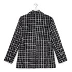 Пиджак твидовый двубортный MIST р. 46, черный 7334760