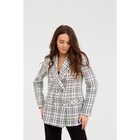 Пиджак женский твидовый двубортный MIST, размер 48, белый  (артикул 7334766)  большой выбор товаров оптом и в розницу по низким ценам с доставкой