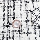 Пиджак женский твидовый двубортный MIST, размер 48, белый  (артикул 7334766)  большой выбор товаров оптом и в розницу по низким ценам с доставкой