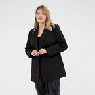 Пиджак женский с поясом MIST plus-size, размер 54, цвет чёрный - Фото 2