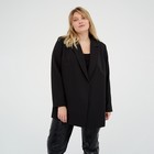 Пиджак женский с поясом MIST plus-size, размер 54, цвет чёрный - Фото 4