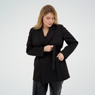Пиджак женский с поясом MIST plus-size, размер 54, цвет чёрный - Фото 8
