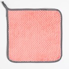 Салфетка для уборки Доляна цв.розовый 25*25 см,микрофибра 100% п/э - Фото 2