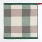 Полотенце Доляна «Клетка» цв.зелёный 35*35 см, 100% хлопок - фото 45431805