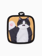 Кухонный набор «Доляна. Котик Борис», чёрный: прихватка, варежка-прихватка - Фото 6