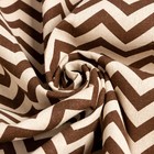 Скатерть Доляна 145х145см, Зигзаг цв.коричневый, 100%пэ, рогожка 200 гр/м - фото 42119363
