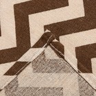 Скатерть Доляна 145х145см, Зигзаг цв.коричневый, 100%пэ, рогожка 200 гр/м - фото 42119370