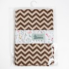 Скатерть Доляна 145х145см, Зигзаг цв.коричневый, 100%пэ, рогожка 200 гр/м - фото 42119371