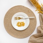 Салфетка декоративная «Доляна», бежевая, 35×35 см, 100% хлопок - Фото 2