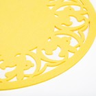 Салфетка декоративная Доляна«Пасха», цвет жёлтый,d 30 см, 100% п/э - Фото 3