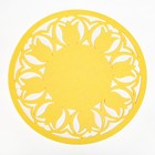 Салфетка декоративная Доляна"Тюльпаны" цвет желтый,d 30 см, 100% п/э, фетр - Фото 2