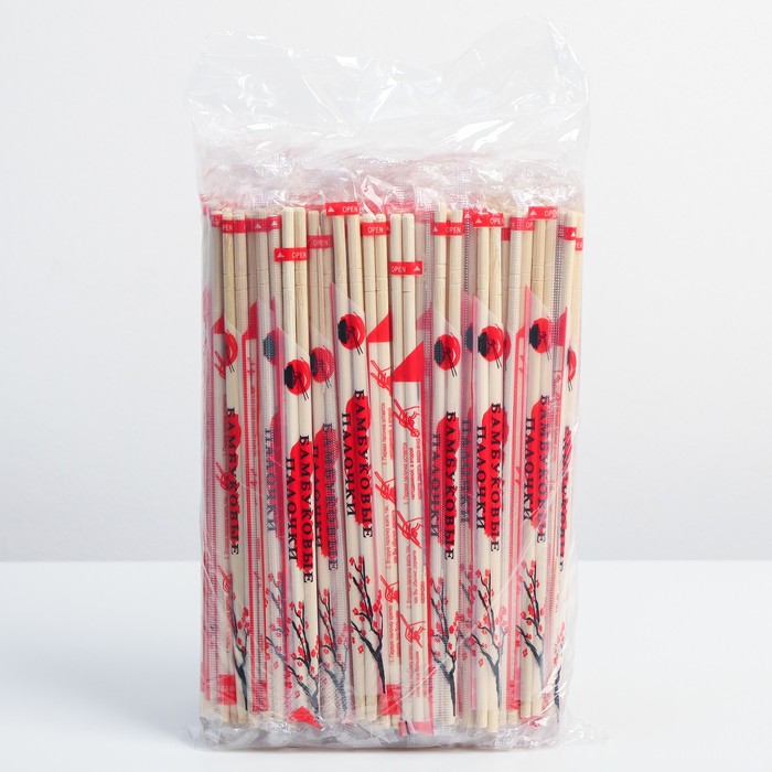 Палочки для еды, с зубочисткой, бамбук, 20 см - фото 1889716471