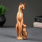 Фигура "Кошка с котенком" бронза, 21х7х7см - Фото 4
