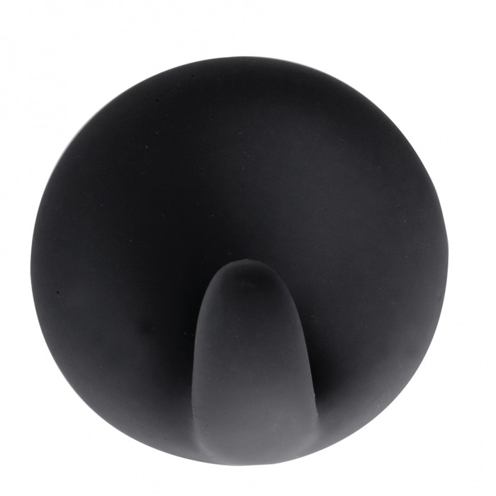 Крючок круглый самоклеящийся, цвет чёрный d 57 мм