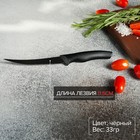 Нож Доляна «Грайм» для цитрусовых, лезвие 11,5 см, цвет чёрный - Фото 2