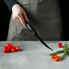 Нож кухонный для цитрусовых Доляна «Грайм», лезвие 11,5 см, цвет чёрный - Фото 5