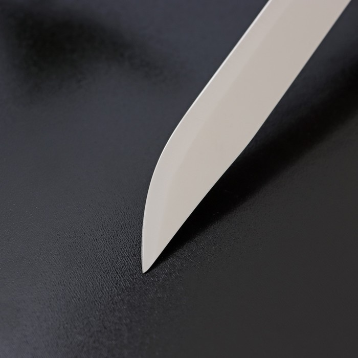 Нож кухонный Доляна «Грайм», лезвие 15 см, цвет чёрный - фото 1907361207
