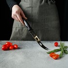 Нож для сыра Доляна «Грайм», лезвие 15 см, цвет чёрный - фото 4528202