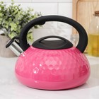 Чайник со свистком из нержавеющей стали Magistro Glow, 3 л, индукция, ручка soft-touch, цвет розовый - фото 9530099