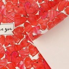 Бумага упаковочная глянцевая «Love», 70 х 100 см - фото 318749491