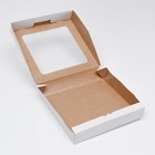 Контейнер на вынос, с окном, крафт, набор 10 штук, 20 х 20 х 4 см - фото 34895697