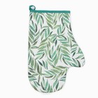 Кухонный набор подарочный Leaves: полотенце, варежка-прихватка, кисть, лопатка, венчик - Фото 3