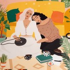 Кухонный набор подарочный Life is beautiful: полотенце, варежка-прихватка, кисть, лопатка, венчик - Фото 3