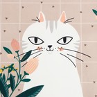 Набор подарочный Meow: полотенце, варежка-прихватка, кисть, лопатка, венчик - фото 806814767