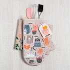 Набор подарочный Meow: полотенце, варежка-прихватка, кисть, лопатка, венчик - фото 806814772