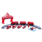 УЦЕНКА Железная дорога «Экспресс», 92 детали, работает от батареек, подходит для деревянных железных дорог - Фото 2