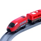 УЦЕНКА Железная дорога «Экспресс», 92 детали, работает от батареек, подходит для деревянных железных дорог - Фото 3