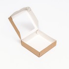 Коробка складная, с окном, крафт, 15 х 15 х 4 см (комплект 20 шт) - фото 27094491