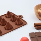 Форма для шоколада Доляна «Трюфели», силикон, 21×10×2,2 см, 15 ячеек, цвет коричневый - Фото 3