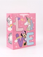 Пакет подарочный Love, 40×49×19 см, упаковка, Минни Маус и Единорог - фото 121702266