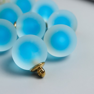 Подвеска для творчества акрил "Шар" матовый голубой 2,1х1,6 см