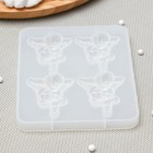 Силиконовый молд «Серафим», 12,5×10,5×1 см, цвет белый - фото 65988898