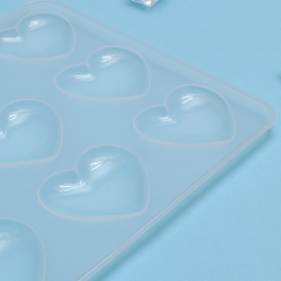 Форма для шоколада Доляна «Сердечки», силикон, 20×17.5×0.6 см, 9 ячеек (5.5×5 см)