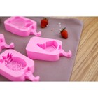 Форма для мороженого Доляна «Арбузная долька», силикон, 14×7,5×2,5 см, цвет розовый - Фото 7