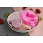 Форма для мороженого Доляна «Арбузная долька», силикон, 14×7,5×2,5 см, цвет розовый - Фото 8