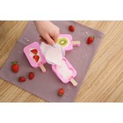 Форма для мороженого Доляна «Мишутка», силикон, 14×8×2.5 см, цвет розовый - Фото 7