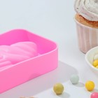 Форма для мороженого Доляна «Капкейк», силикон, 14×7,5×2,5 см, цвет розовый - фото 4342457
