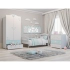 Комод Лилу, Птички, 820x460x816, Белый/Голубая эмаль - фото 120712421