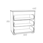 Комод Лилу, Слоники, 820x460x816, Белый/Серая эмаль - фото 120712425