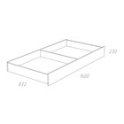 Ящик для кровати Слоники, 1600х800х230,Серая эмаль/Белый - Фото 3