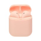 Наушники беспроводные LuazON i12 (NY), TWS, BT 5.0, 35/300 мАч, сенсор, матовые, розовые - фото 61882337