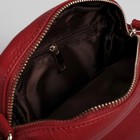 Клатч женский, 1 отдел с перегородкой, наружный карман, длинный ремень, цвет бордовый - Фото 5