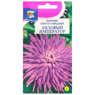 Семена цветов Цинния кактус "Лиловый император", 0,2 г
